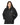 EQUIDRY women's long waterproof horse riding coat in black/green studio image