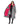 EQUIDRY women's long waterproof horse riding coat in charcoal/peacock pink studio open showing lining