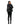 EQUIDRY women's waterproof short blouson style horse riding jacket in black/black studio shot