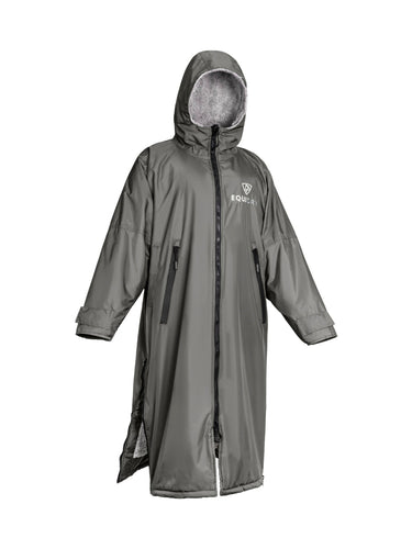 EQUIDRY waterproof horse riding raincoat All Rounder Original thick fleece Women's Charcoal/Grey