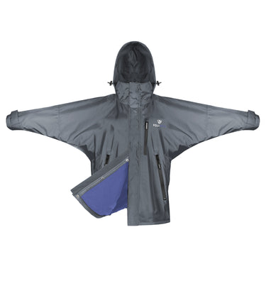 EQUIDRY women's waterproof short blouson style horse riding jacket in charcoal/lilac
