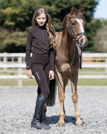 Children's Water Repellent Base Layer | Brown/White