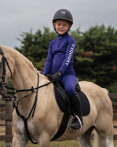 Children's Water Repellent Base Layer | Purple/White