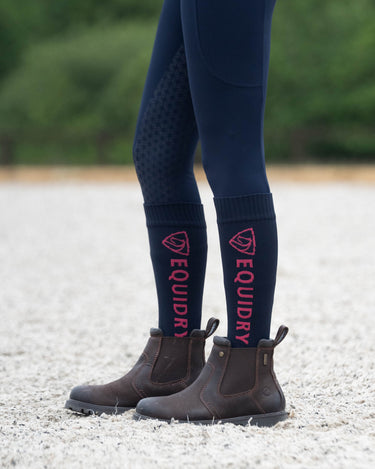 EQUIDRY Waterproof Socks | Navy/Raspberry