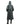 EQUIDRY women's thin fleece long waterproof horse riding coat in charcoal studio hood up behind