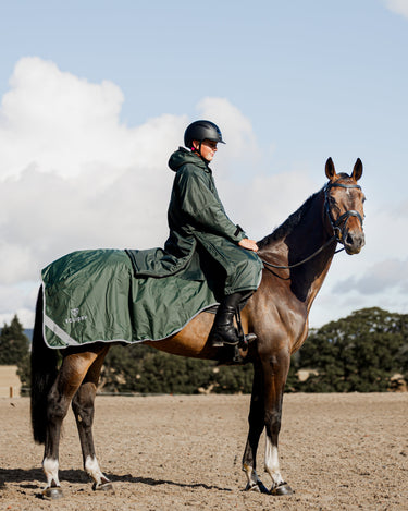 Waterproof Exercise Sheet Thick | Black Forest Green/Grey