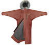 EQUIDRY Evolution Lux Women's Warm Waterproof Winter Horse Riding Coat Thick Fleece Lining with Faux Fur Trim Hood chesnut 