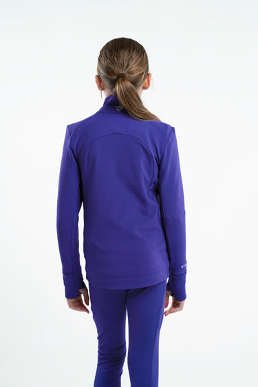 Children's Water Repellent Zip up Top | Purple/White